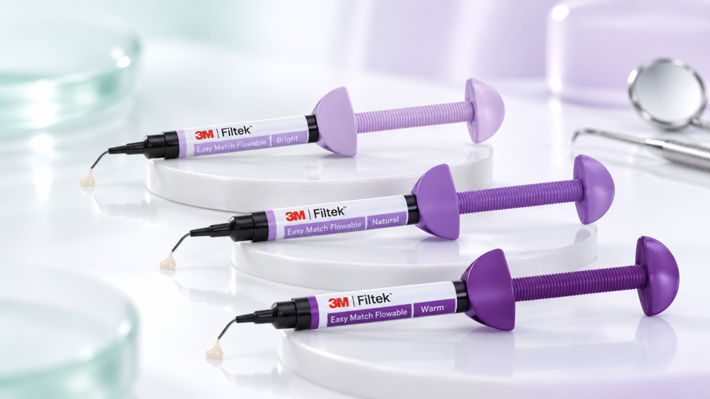 Técnica de composite inyectado con Filtek Easy Match Fluido para restaurar incisivos inferiores con carillas directas de aspecto natural.